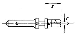 winding stem N° 5067-14mm ETA 277.001 Aufzugswelle AS 577.301 0,9mm 